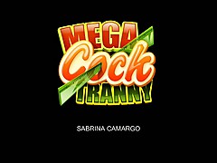 Mega cock tranny Sabrina Camargo is having some dirty