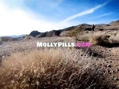 Busty College Girlfriend gets Anal Plug Fucking Outdoors POV - Molly Pills