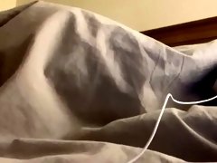 Under the covers masturbating while friend in same room. Hot cumming straight guy wanking, cumshot