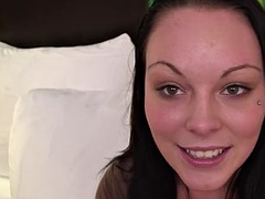 She is only 18 years old and she is doing her first porn movie.
