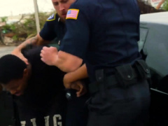 Gay officer sucks on suspects cock