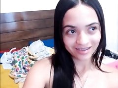 Colombian Teenage Flashing Her Lil' Caboose In Sofa