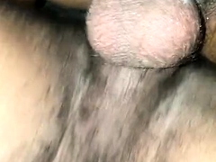 Hairy ebony whore riding monstrous black boner