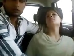 Cute amateur Pakistani teen finger banged hard in the car