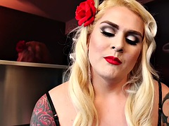 Erotic trans babes body tease and cock tug