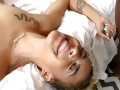Sexy girls receive cum on tits after hard fucking compilation