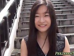 Asians pissing in public indulging weird fetish
