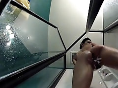 kirsten showers with an underwater camera