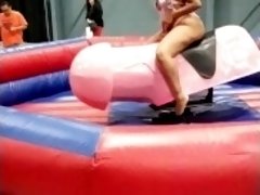 Georgeous afro rides that pink dick at exxxotica New Jersey
