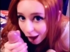 YOUNG MJ SUCKS a big dick and jumps on it POV COSPLAY FUCK Eye contact SNAP