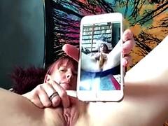 masturbating while watching myself (tintingirl ) on porn