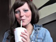 Student fucks banged and inseminated on McDonalds toilet!