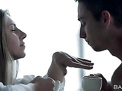 Boyfriend eats her perfect pussy in the morning